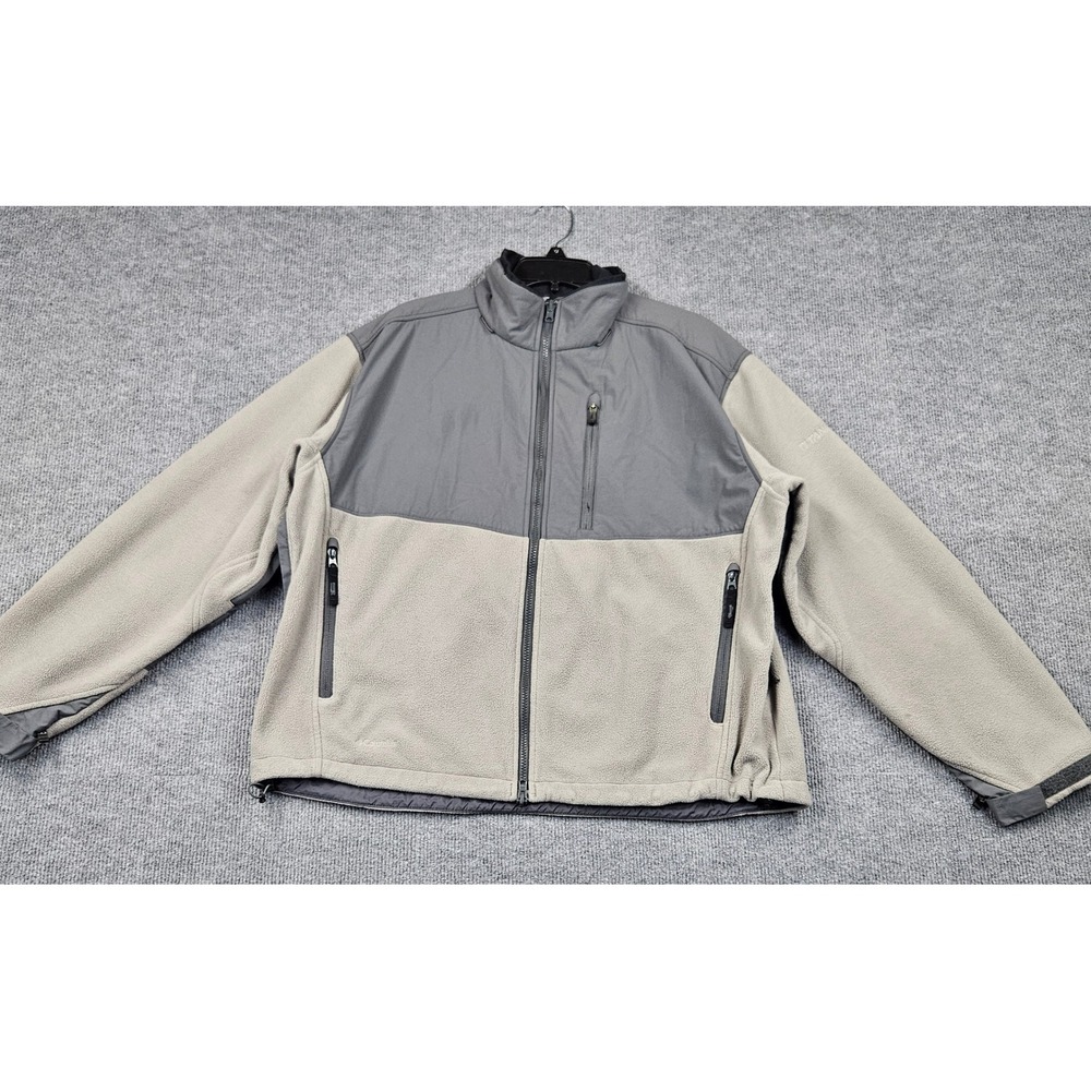 Columbia Titanium Fleece Jacket Mens Gray Full Zip Outdoor Layer Mock Neck